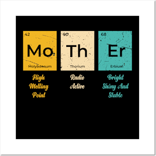 Womens Mother Periodic Table Elements of a Mother's Day Posters and Art